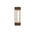 Keepsake Walnut Vinyl Lighted Display Case w/ Mirror back and Champagne Aluminum Frame, 80"H x 24"W x 24"D