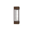 Keepsake Walnut Vinyl Lighted Display Case w/ Mirror back and Dark Bronze Aluminum Frame, 80"H x 24"W x 24"D