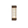 Keepsake Walnut Vinyl Lighted Display Case w/ Plaque Fabric back and Champagne Aluminum Frame, 80"H x 24"W x 24"D