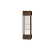 Keepsake Walnut Vinyl Lighted Display Case w/ Plaque Fabric back and Dark Bronze Aluminum Frame, 80"H x 24"W x 24"D
