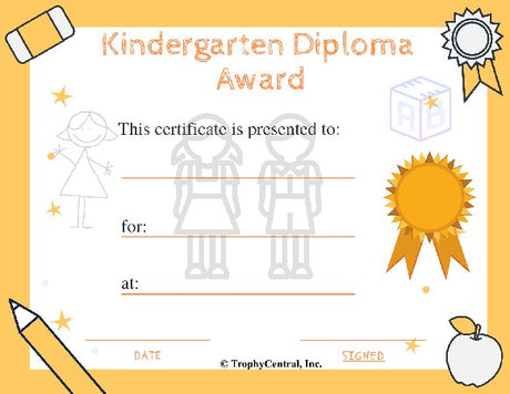 Kindergarten Diploma - Free Template
