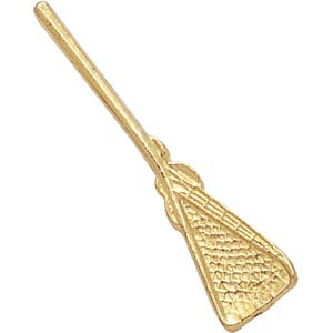 Gold Lacrosse Sticks Lapel Pin