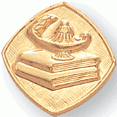 Lamp Of Learning Gold Pin