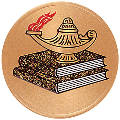 Lamp Of Learning (492951) Litho Medal Insert