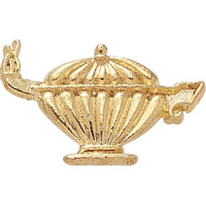 Gold Lamp Of Learning Academic Pin