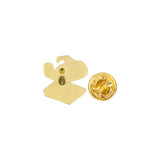 Lamp Of Learning Over Books Gold Lapel Pin