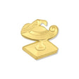 Lamp Of Learning Over Books Gold Lapel Pin