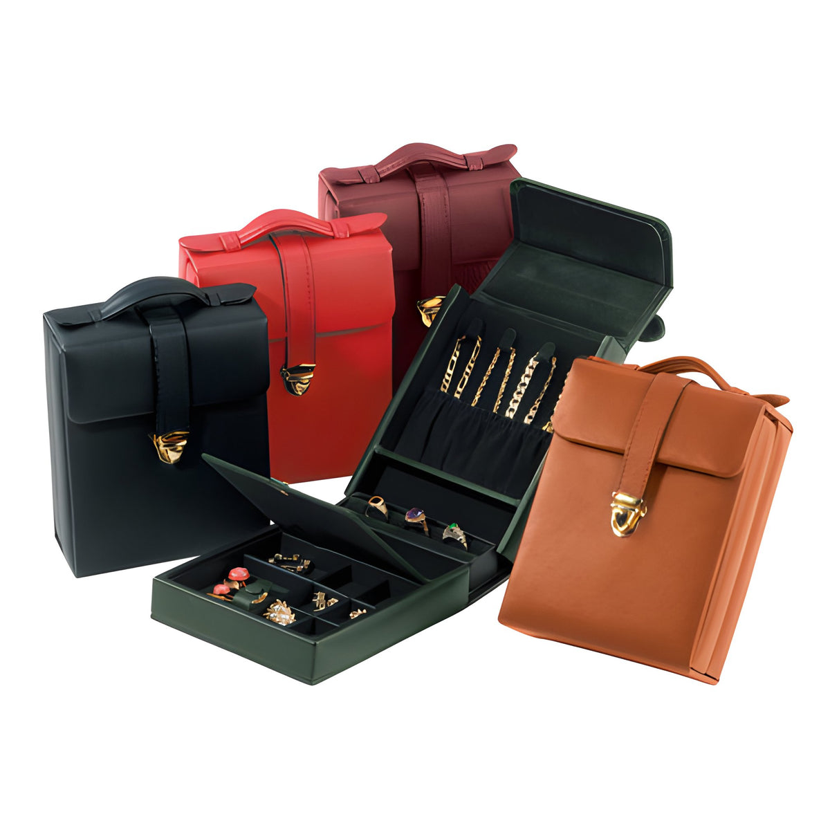 Leather Ladies Pocketbook Jewelry Case