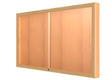 Legacy Bulletin Board Wall Case w/ Cork Back and Champagne Aluminum Frame, 36"H x 60"W x 4"D