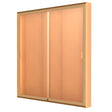 Legacy Bulletin Board Wall Case w/ Cork Back and Champagne Aluminum Frame, 48"H x 48"W x 4"D