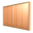 Legacy Bulletin Board Wall Case w/ Cork Back and Champagne Aluminum Frame, 48"H x 72"W x 4"D