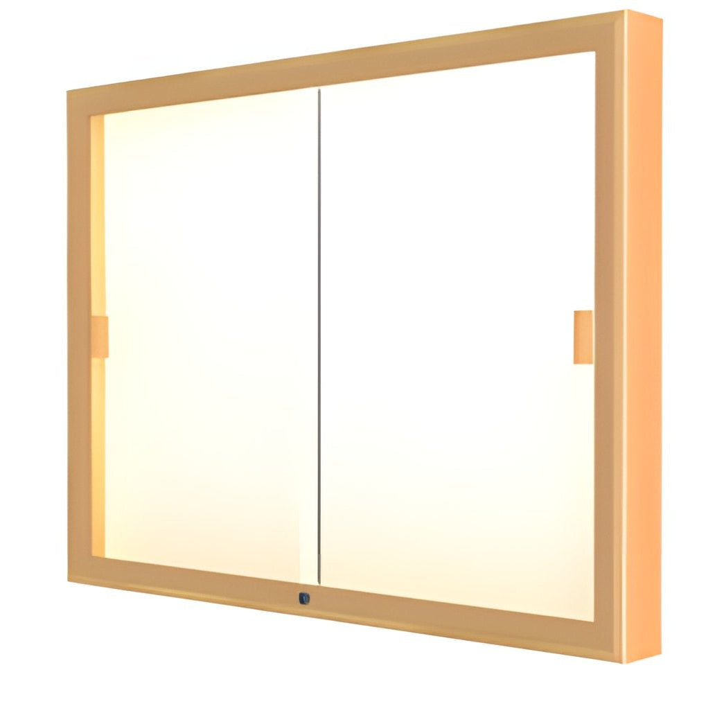 Legacy Bulletin Board Wall Case w/ Plaque Fabric Back and Champagne Aluminum Frame, 36"H x 48"W x 4"D