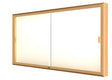 Legacy Bulletin Board Wall Case w/ Plaque Fabric Back and Champagne Aluminum Frame, 36"H x 72"W x 4"D