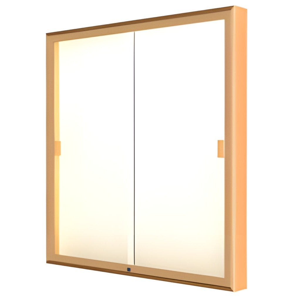 Legacy Bulletin Board Wall Case w/ Plaque Fabric Back and Champagne Aluminum Frame, 48"H x 48"W x 4"D