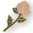 White Flower Pins