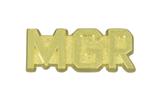 Gold Enameled Manager Pin