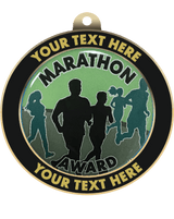 Marathon Insert Medal with Personalized Rim