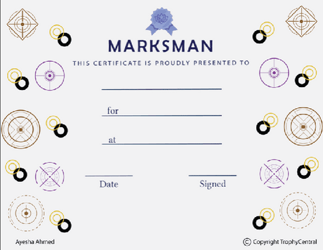 Marksman Award Certificate - Free Template