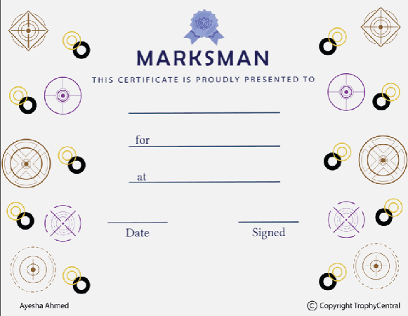 Marksman Award Certificate - Free Template