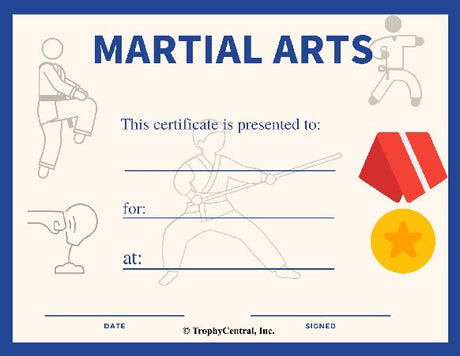Martial Arts Award Certificate - Free Template