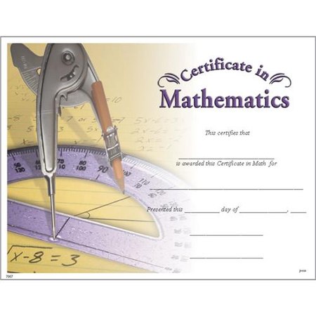 Math Certificate
