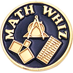 Math Whiz Pin