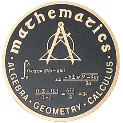 Mathematics Medal Insert (Etched)