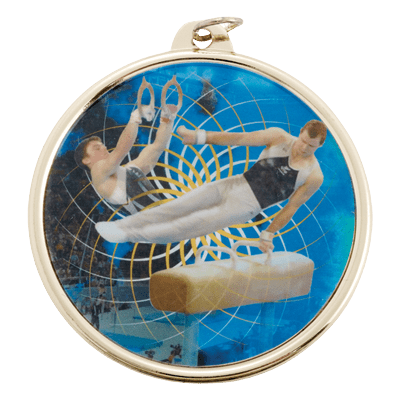 Male Gymnastics Medal (2 3/16 Inch) - Men's Gymnastics