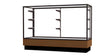 Merchandiser Light Oak Display Case, w/ Dark Bronze Aluminum Frame, 40"H x 60"W x 20"D