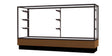 Merchandiser Light Oak Display Case, w/ Dark Bronze Aluminum Frame, 40"H x 72"W x 20"D