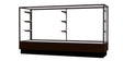 Merchandiser Walnut Vinyl Display Case, w/ Dark Bronze Aluminum Frame, 40"H x 72"W x 20"D