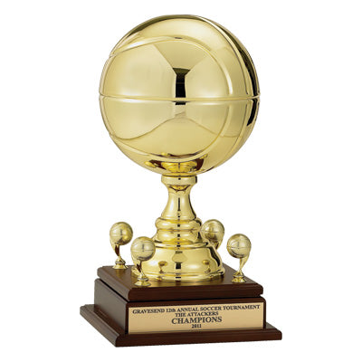 Metal Basketball Trophy