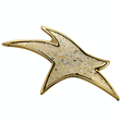 Modern Star Pin with Sparkle Finish