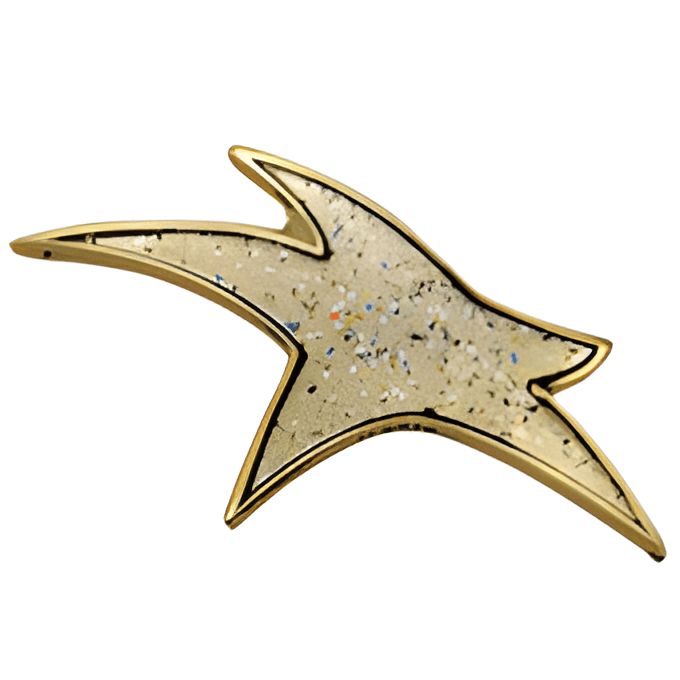 Modern Star Pin with Sparkle Finish
