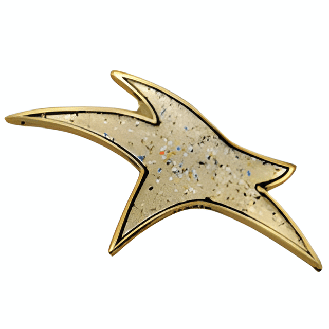 Modern Star Pin with Sparkle Finish