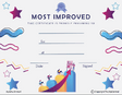 Most Improved Student Award Certificate - Free Template