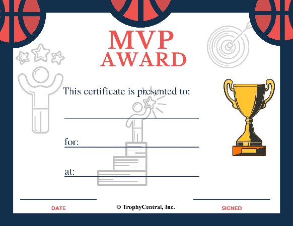 Most Improved Athlete Award Certificate - Free Template