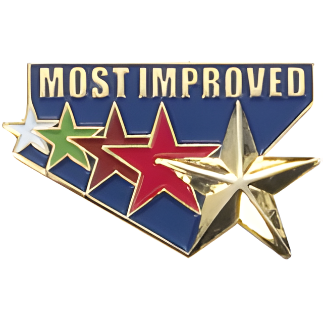 Most Improved Pin with Stars (BR Series)