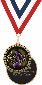 Music 3D Relief Medal
