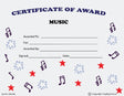 Music Award Certificate - Free Template