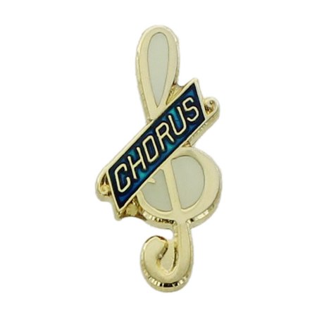 Clef Pin with Chorus Inscription