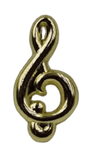 Gold Music Clef Lapel Pin