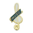 Clef Pin with Music Inscription