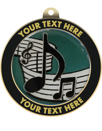 Music Insert Medal with Personalized Rim