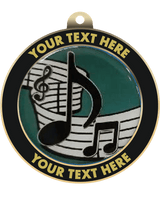 Music Insert Medal with Personalized Rim