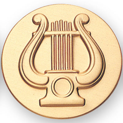 Music Lyre Litho Medal Insert