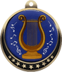 Music Lyre Insert Medal