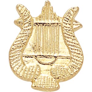 Music Lyre Lapel Pin