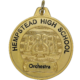 Music Lyre Front Imprint Medal