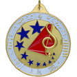 2 1/2" Musical Note Medal with Neck Ribbon